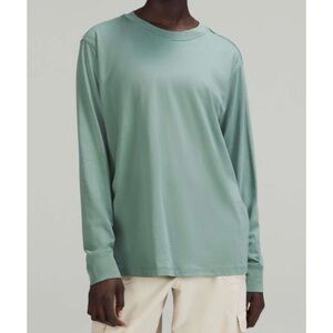 LULULEMON Tidewater Teal All Yours Cotton Long Sleeve Shirt
